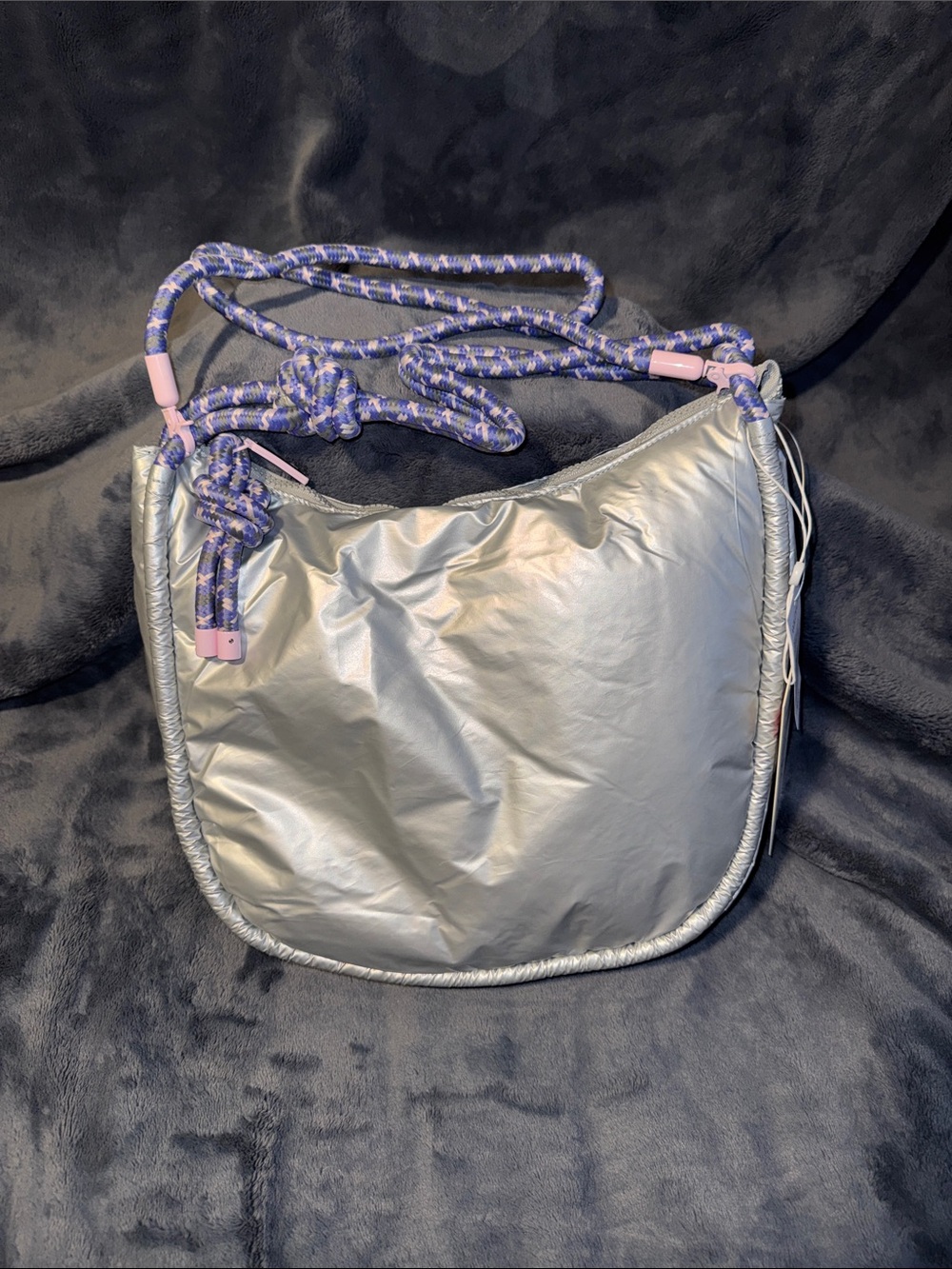 Wildfox Medium Rope-Handle Bag in Silver